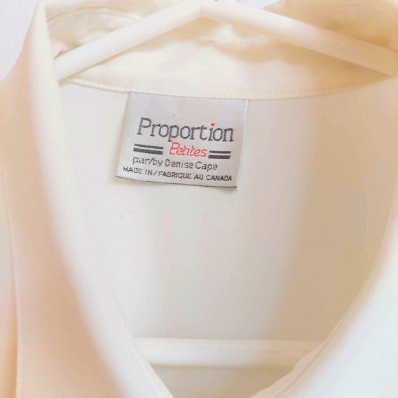 Vintage cream short-sleeve shirt - Picture 3 of 3